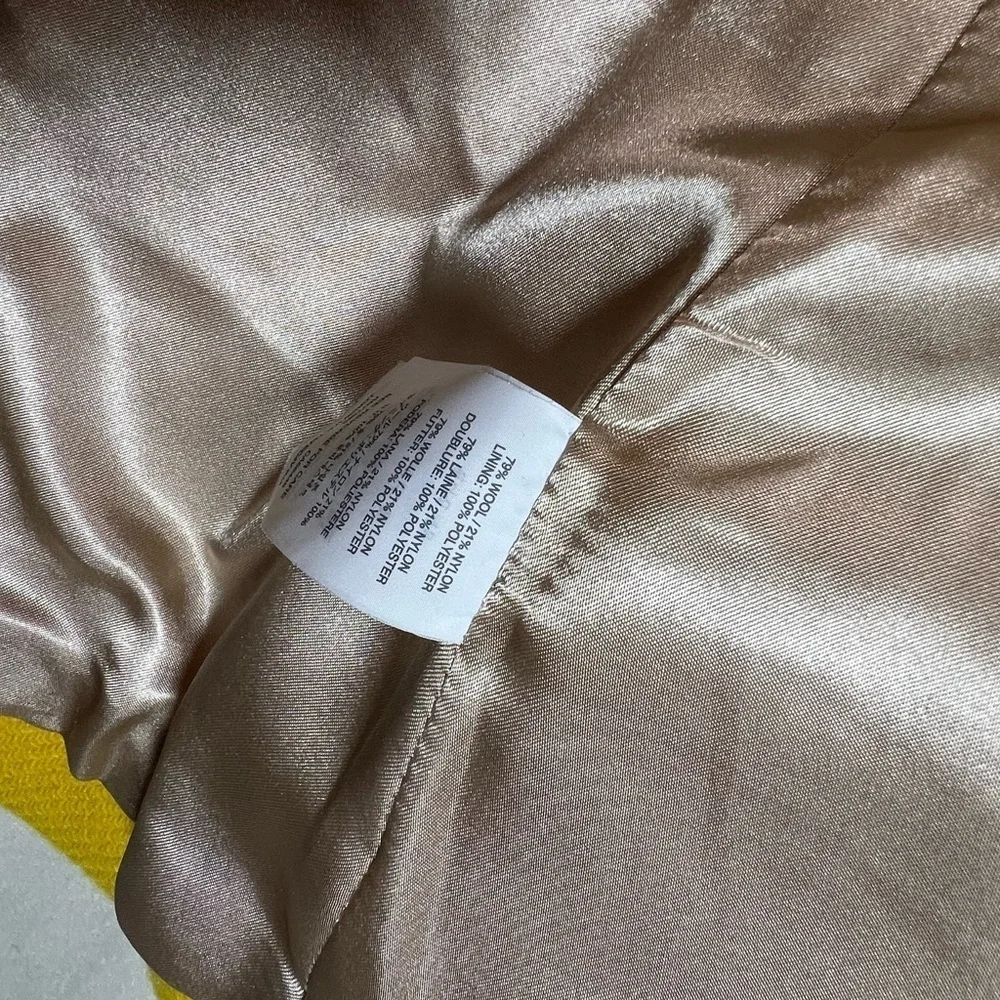 J. Crew Size 4 Stadium Cloth Nello Gori Yellow Majesty Wool Pea Coat Jacket EUC - Picture 11 of 13